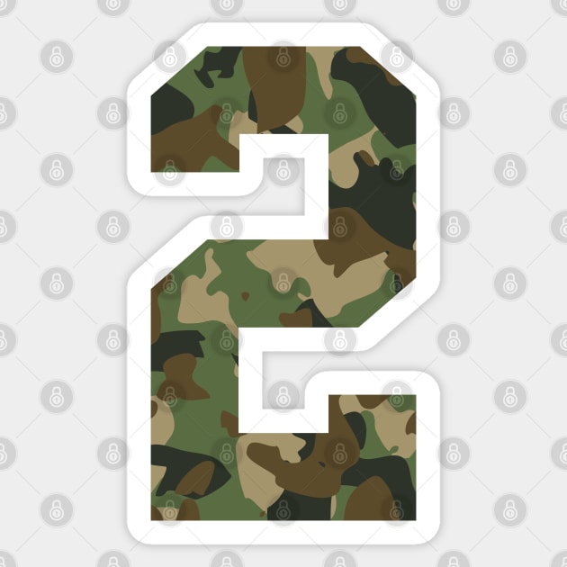 Camouflage number 2 Sticker by Eric Okore
